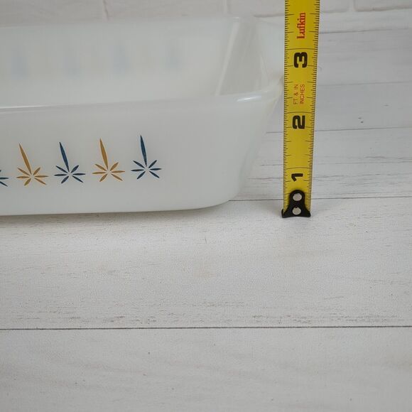 Vintage Fire King Candle Glow Starburst 1 qt Casserole Baking Serving Dish - Picture 14 of 14